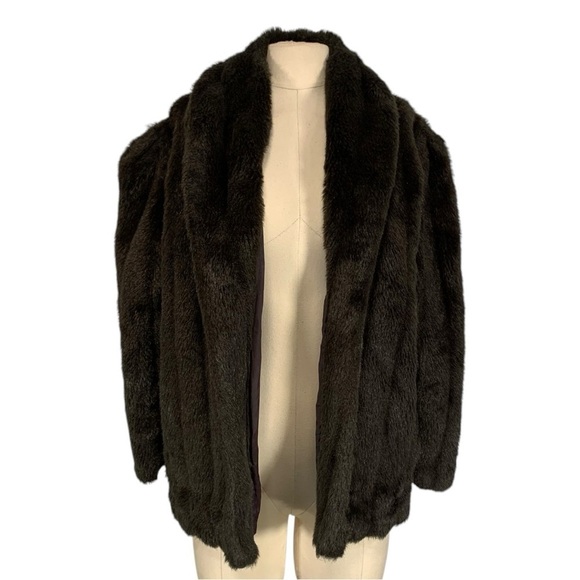 Vintage Orleon De Paris Faux Fur Coat Size Small - Picture 1 of 11